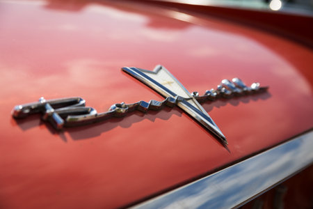 VLADIVOSTOK, RUSSIA - SEPTEMBER 7  Exhibition of old American classic cars in Vladivostok is held in the days of the  Pacific   Meridian  on September 7, 2013 in Vladivostok, Russia  のeditorial素材