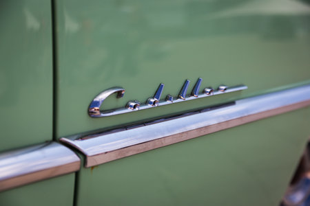 VLADIVOSTOK, RUSSIA - SEPTEMBER 7  Exhibition of old American classic cars in Vladivostok is held in the days of the  Pacific   Meridian  on September 7, 2013 in Vladivostok, Russia  のeditorial素材