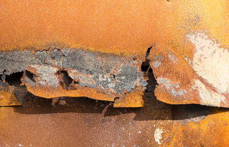   Rusted and cracked iron surface 