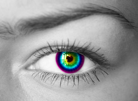   Colorful eye close-up  の写真素材
