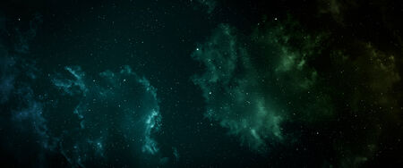Space panorama with nebula and stars.