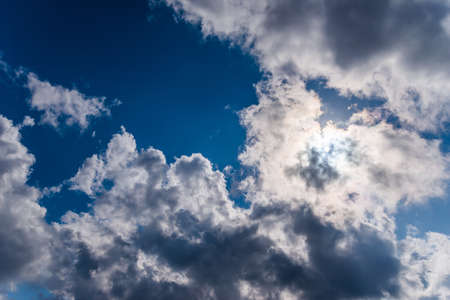 Blue sky with white clouds.の写真素材