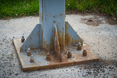 Metal column closeup.の写真素材