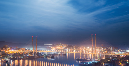 Vladivostok cityscape night view.の写真素材