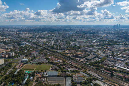 Aerial view on Moscow cityscape at day light.の写真素材