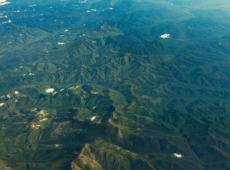 View from airplane on Earth surface.の写真素材