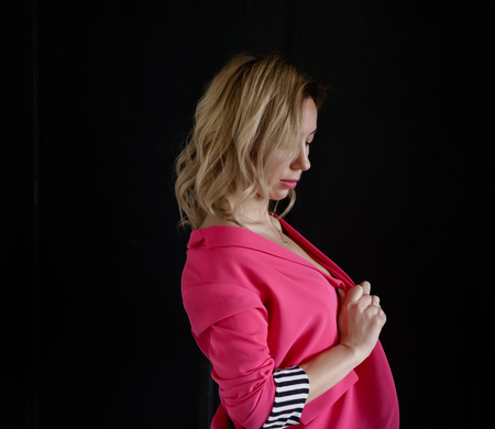 Portrait of beautiful sensual woman.の写真素材