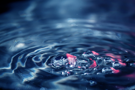 Water surface with waves. Selective focus.の写真素材