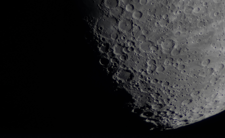Detail of moon surface in amateur telescope.の写真素材