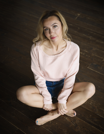 Portrait of beautiful sensual woman.の写真素材