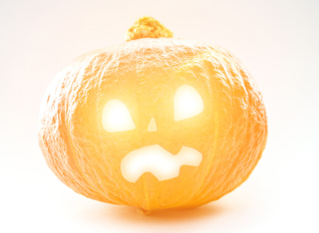 Halloween Pumpkin on white background.の写真素材