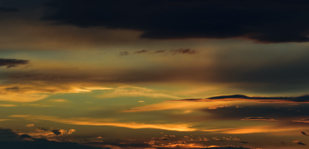Beautiful and warm colored sunset sky.の写真素材