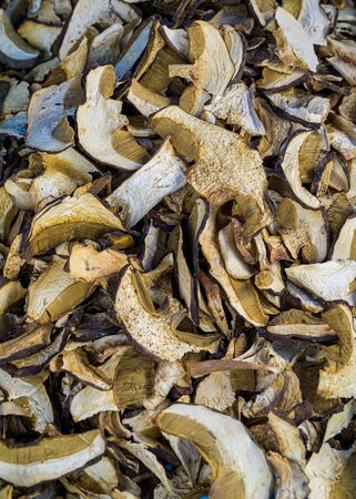 Food in a supermarket - dried mushrooms.の写真素材