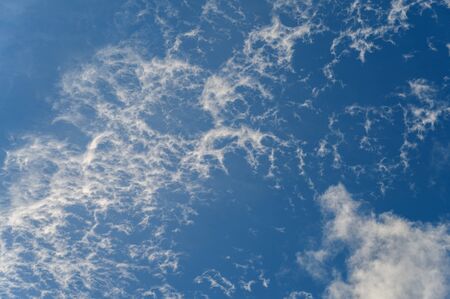 Blue sky with clouds. Nature background.の写真素材