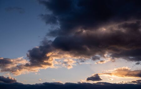 Dramatic sky with clouds. Nature background.の写真素材