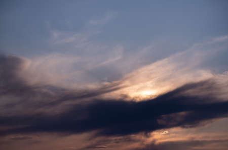 Dramatic sky. Sunset. Nature background.の写真素材