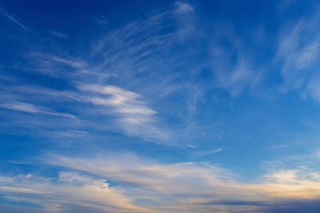 Dramatic sky with white clouds.の写真素材