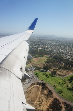 Panoramic view of San Diego from aboveの写真素材