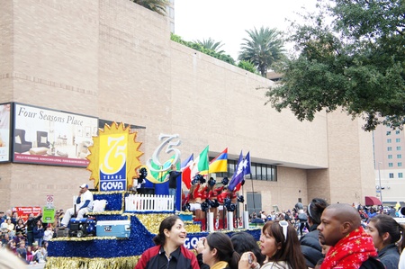 Houston, Texas - November 24, 2011 : The 62nd Annual Holiday Parade presented by H-E-B comes to life on the streets of downtown Houston,  Texasのeditorial素材