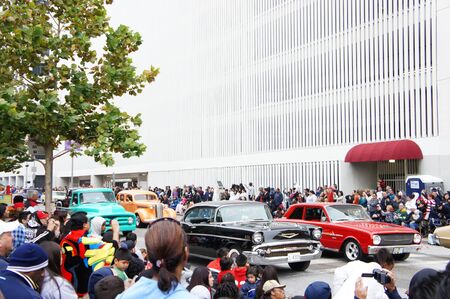 Houston, Texas - November 24, 2011 : The 62nd Annual Holiday Parade presented by H-E-B comes to life on the streets of downtown Houston,  Texasのeditorial素材