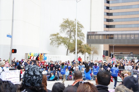Houston, Texas - November 24, 2011 : The 62nd Annual Holiday Parade presented by H-E-B comes to life on the streets of downtown Houston,  Texasのeditorial素材