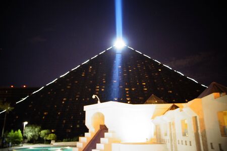 Las Vegas, Nevada - September 2 2011: The light of the Luxor, Luxor Hotel and Casino Hotel - Las Vegas - United States のeditorial素材