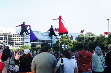 Houston, Texas - Sep 20 - Sep 22 2013   Australias Strange Fruit brings theater, dance and the circus to the Jones Lawn, Discovery Green のeditorial素材
