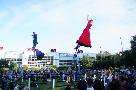 Houston, Texas - Sep 20 - Sep 22 2013   Australias Strange Fruit brings theater, dance and the circus to the Jones Lawn, Discovery Green のeditorial素材