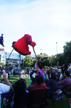 Houston, Texas - Sep 20 - Sep 22 2013   Australias Strange Fruit brings theater, dance and the circus to the Jones Lawn, Discovery Green のeditorial素材
