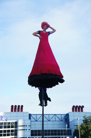 Houston, Texas - Sep 20 - Sep 22 2013   Australias Strange Fruit brings theater, dance and the circus to the Jones Lawn, Discovery Green のeditorial素材