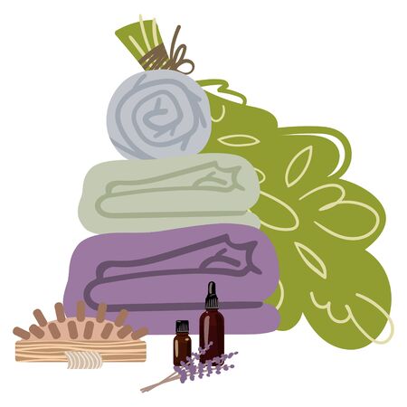Picture with attributes and details for sauna bath. Vector.のイラスト素材