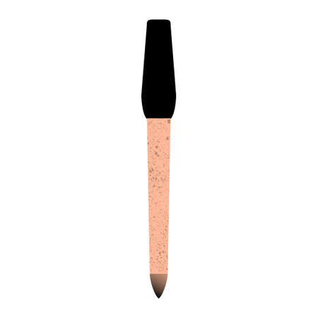 File for manicure. Rose gold and black gradient. Vector illustration.のイラスト素材