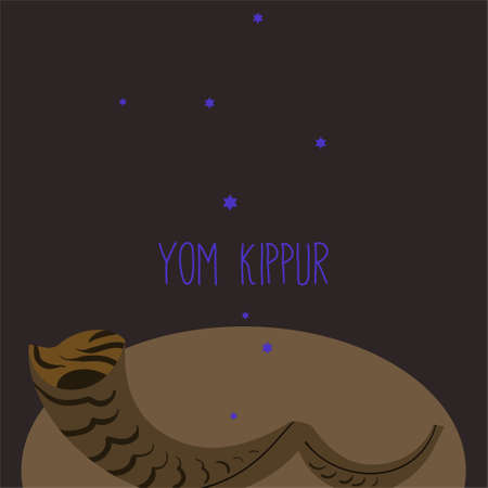 Illustration on the theme of Yom Kippur holiday.のイラスト素材