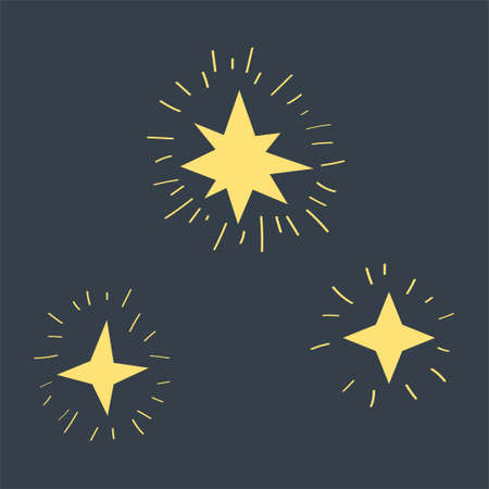 Mid autumn festival concept clipart. A set of stars. Chinese traditional culture. Vector...