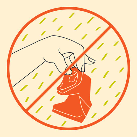 Illustration in minimalistic style about a rules of conduct in the wild.のイラスト素材