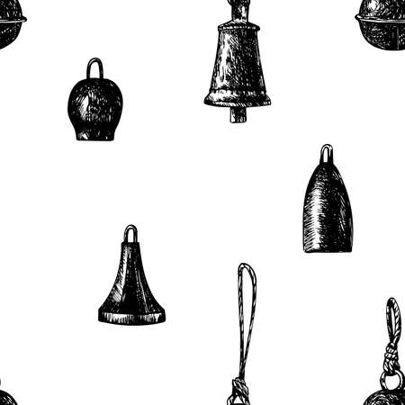 Seamless pattern of DIY Scandinavian Christmas decorations. Vector.のイラスト素材