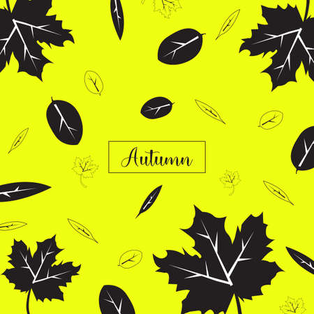 vector background design autumn with black and yellow modern design vector.のイラスト素材