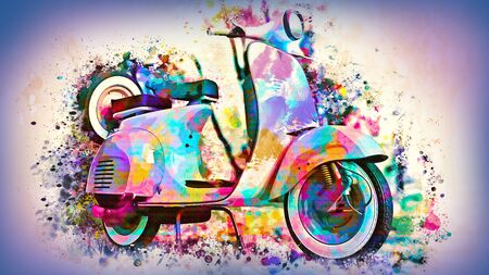 Vintage Scooterの写真素材