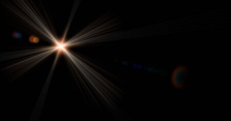 Lens Flare Effect, 3d renderの写真素材