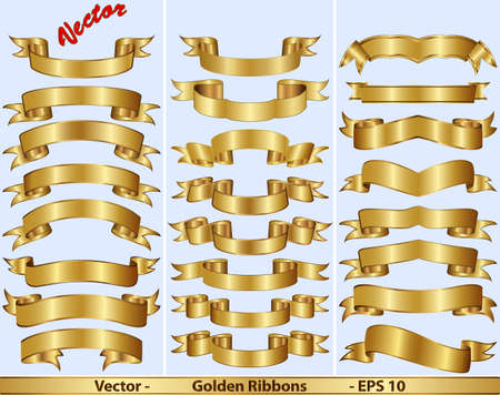 Golden Ribbonsのイラスト素材