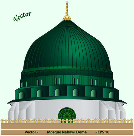 Mosque Nabawi Domeのイラスト素材