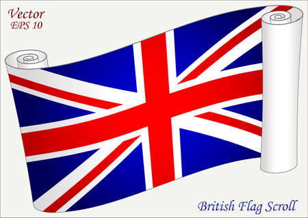 British Flag Scrollのイラスト素材