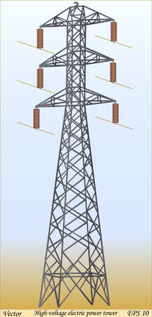 High-voltage electric power towerのイラスト素材