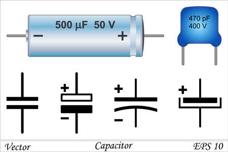Capacitorのイラスト素材