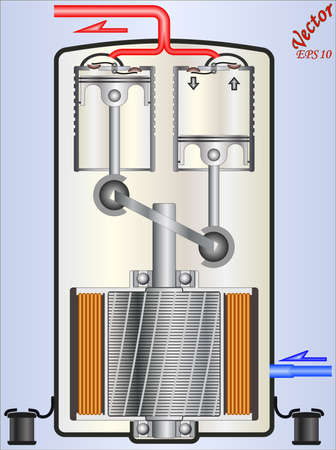 Freon Compressorのイラスト素材
