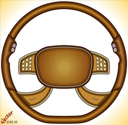 Steering Wheel of a car with air bagのイラスト素材
