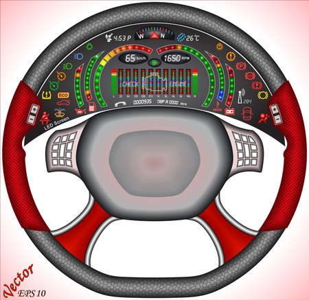 Digital Car Dashboardのイラスト素材