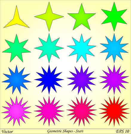 Geometric Shapes - Starsのイラスト素材