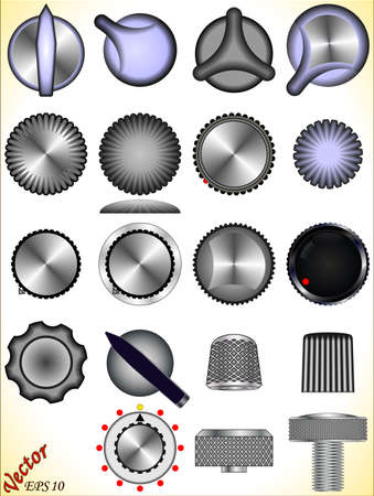 A set of knobsのイラスト素材