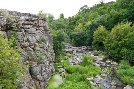 The scenic canyon located in deep forest.の写真素材